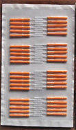 NADA Detox nálar með appelsínugulu haldi. 0,20x13mm
